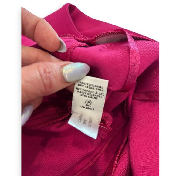 Diane von Furstenberg Women’s Sz 10 Hot Pink Sleeveless Fit & Flare Rayon Dress - Picture 4 of 15